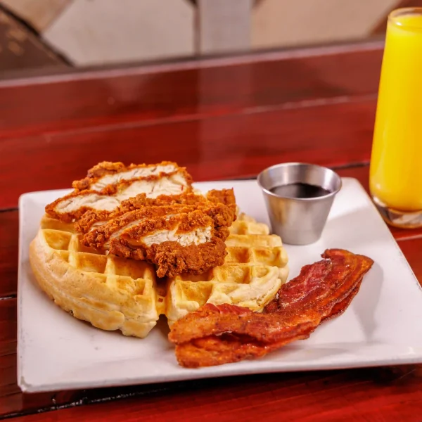 Electric Feel Chicken and Waffles